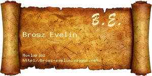 Brosz Evelin névjegykártya